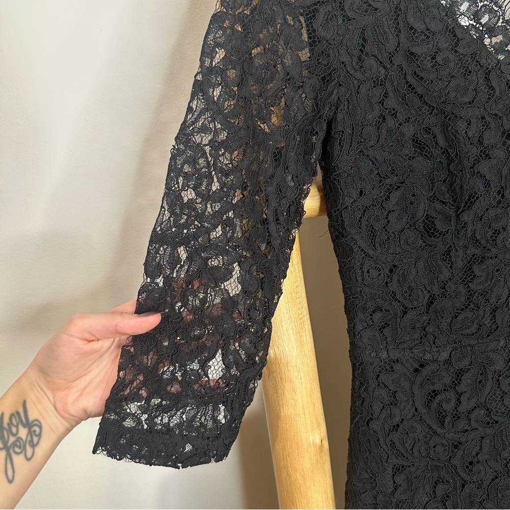 St. John Black Lace Dress 2 - Picture 5 of 11
